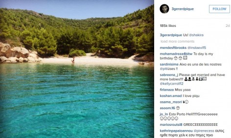 Shakira and Piqué at Porto Heli